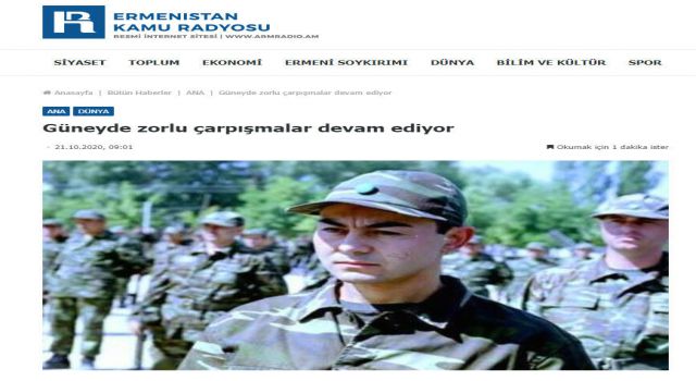 Ermenistan Serdar Ortaç'ın fotoğrafını "Öldürülen Azerbaycan askeri" olarak paylaştı