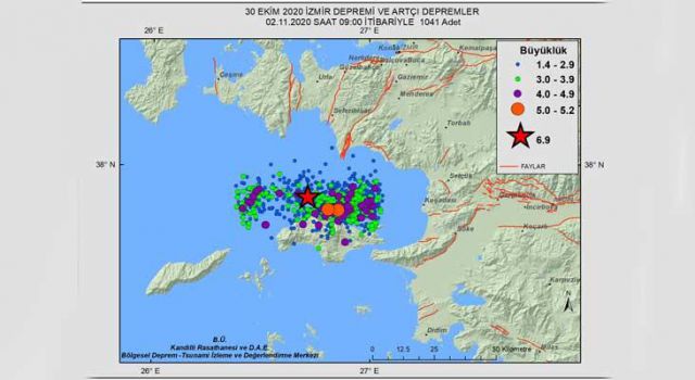 Kandilli'den İzmir depremi açıklaması.. İşte harita..