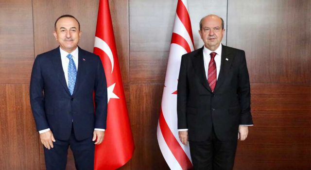 KKTC Cumhurbaşkanı Ersin Tatar, Bakan Çavuşoğlu ile görüştü