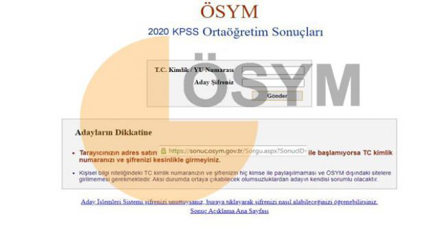 KPSS Ortaöğretim sınav sonuçları açıklandı mı?