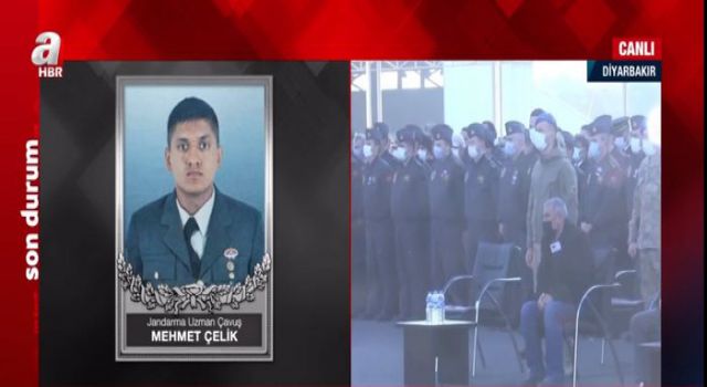 Diyarbakır'da şehit Jandarma Uzman Çavuş Mehmet Çelik için tören düzenlendi