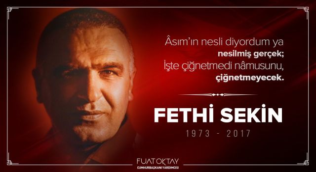 Fuat Oktay, şehidimiz Fethi Sekin'i rahmetle andı