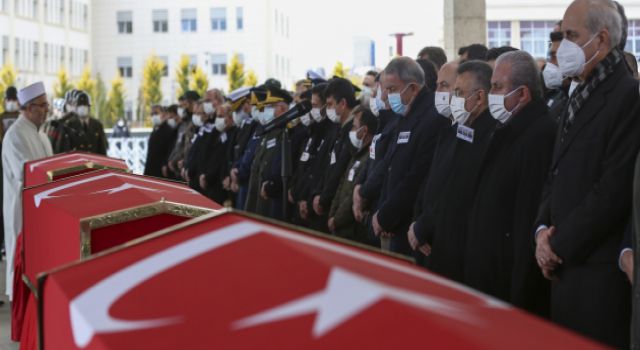 Pençe Kartal-2 Harekatında şehit olan askerler Ankara'da son yolculuklarına uğurlandı