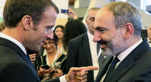 Fransa Cumhurbaşkanı Macron, Ermenistan Başbakanı Paşinyan ile görüştü