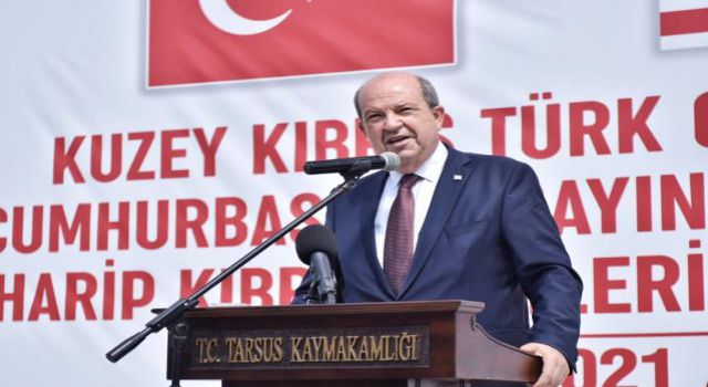 KKTC Cumhurbaşkanı Ersin Tatar, Mersin’de gazilerle bir arada..