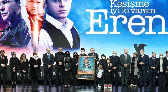 Cumhurbaşkanı Erdoğan 'Kesişme; İyi ki Varsın Eren' filminin galasına katıldı