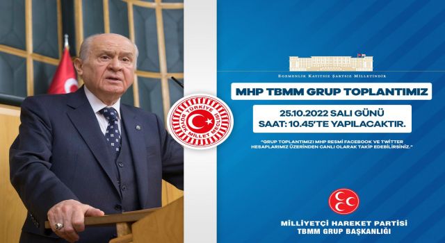 MHP TBMM Grup Toplantısı Yarın Yapılacak