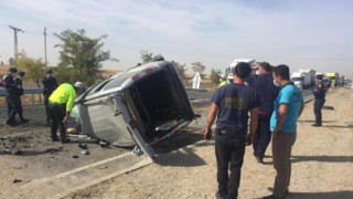 Konya istikametinde trafik kazası: 1 ölü,7 yaralı