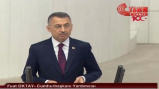 Oktay, Meclis Genel Kurulu'nda başlayan 2021 Yılı Merkezi Yönetim Bütçe Kanunu Teklifi görüşmelerinde konuşuyor