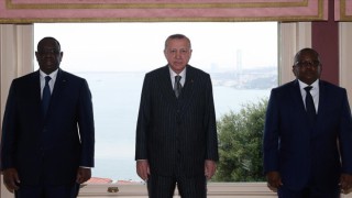 Cumhurbaşkanı Erdoğan, Gine Bissau ve Senegal Cumhurbaşkanı ile bir arada