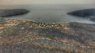 Bodrum ve Milas'ta yanan alanlar havadan görüntülendi!