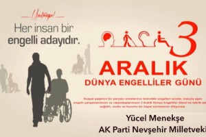 AK Parti'li Menekşe'den '3 Aralık Dünya Engelliler Günü Mesajı'